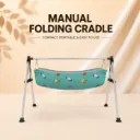 Stainless Steel Manual Baby Cradle Stand – Foldable Traditional Ghodiya, Palana, Thottil & Uyyala with Hanger