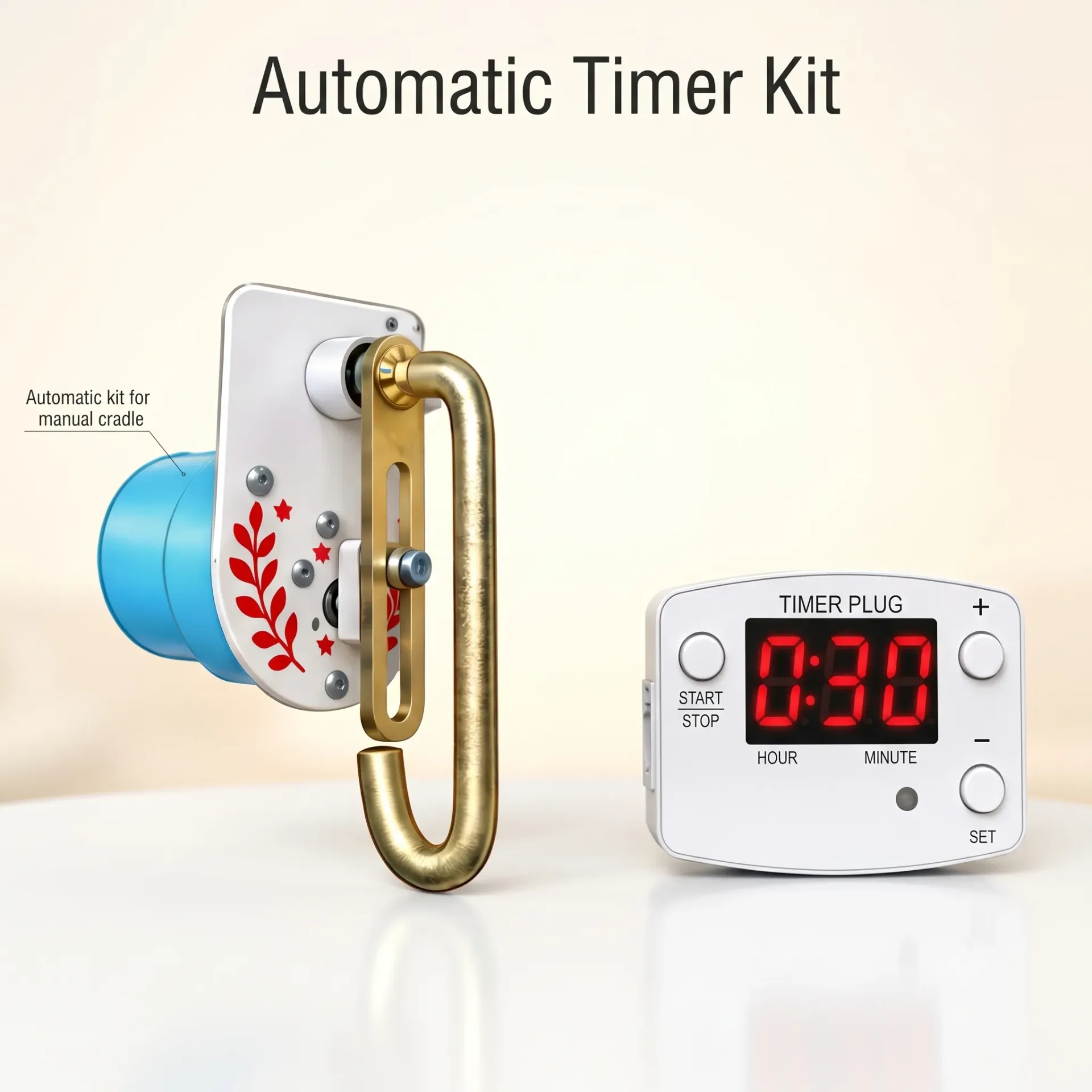 Automatic Baby Cradle Swing Motor Kit with Smart Auto-Timer – Electric Swinger Attachment for Ghodiya, Palana, Thottil & Uyyala