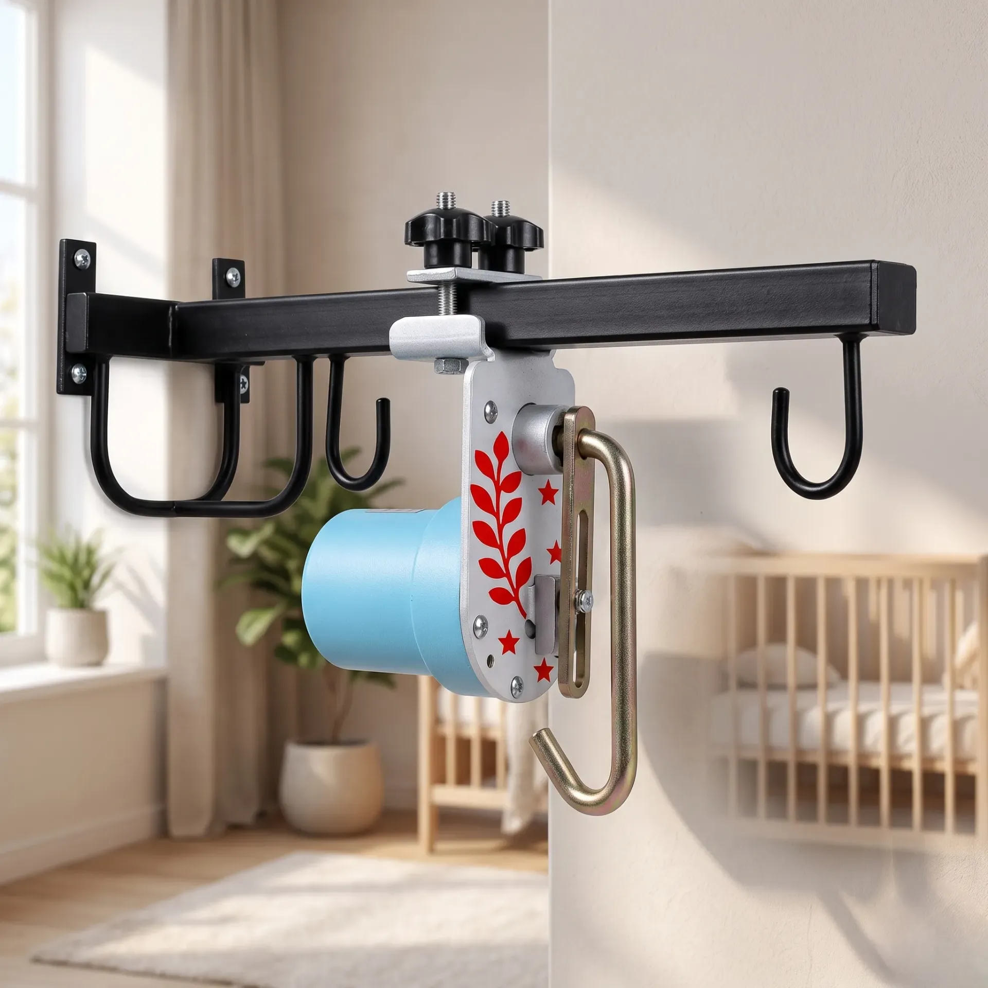 Automatic Baby Cradle Swing Machine Kit with Hook | Compatible with Window Cradle Stand & Wall Mounted Jhula