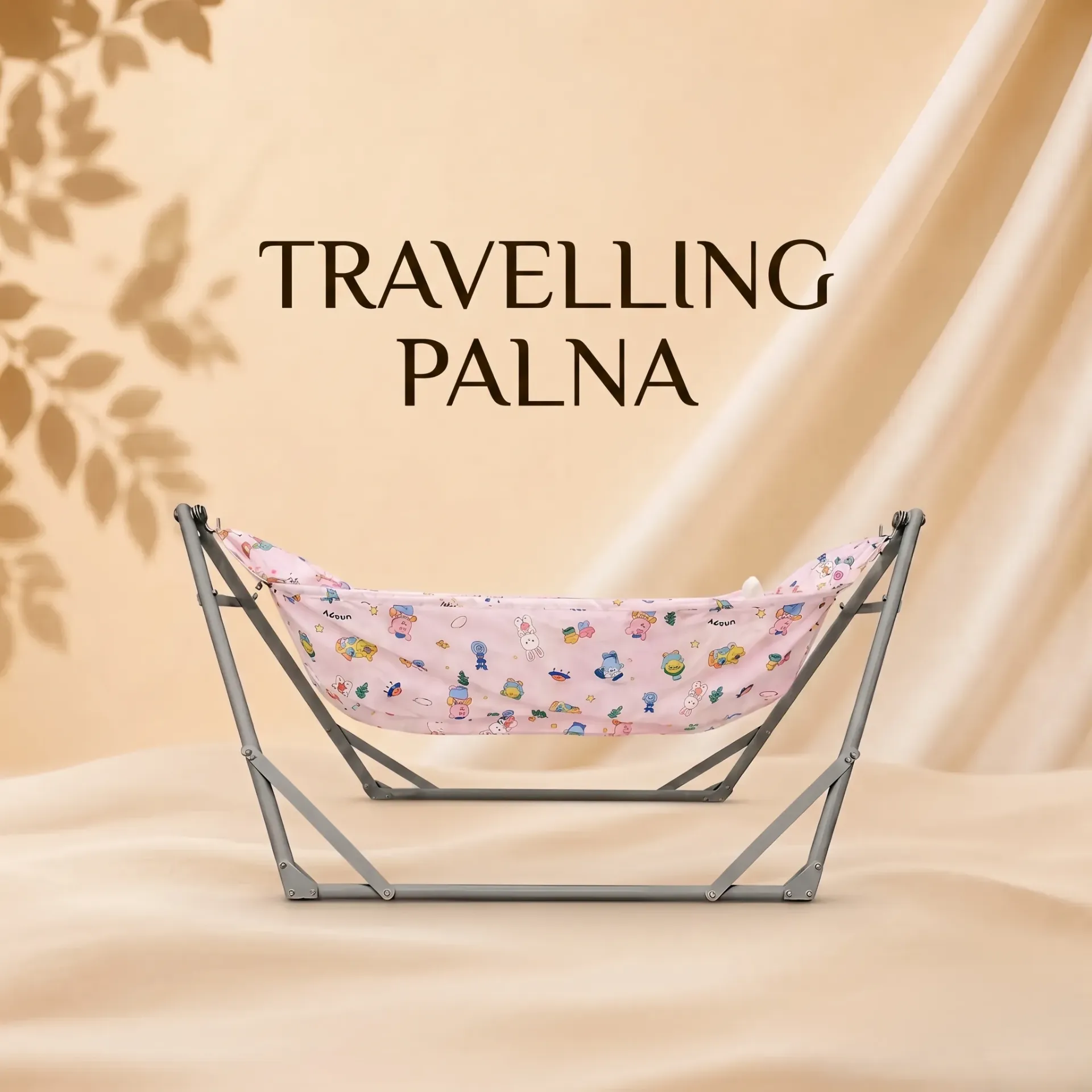 Portable Folding Travel Baby Cradle (Palna / Ghodiya / Thottil) – Lightweight Compact  Baby Cot with Carry Bag